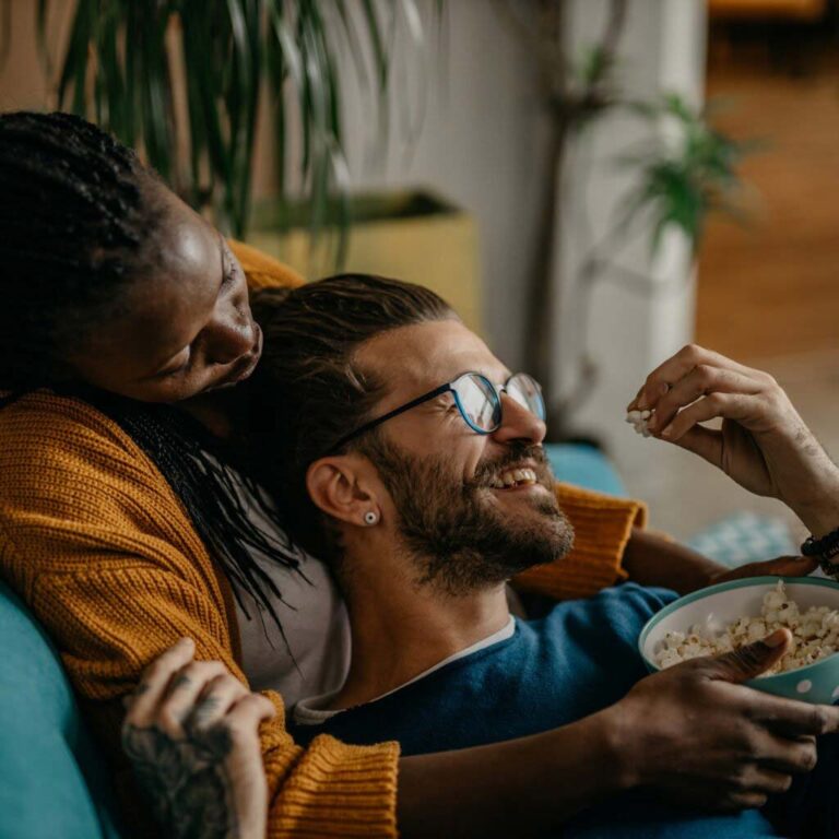 couple watching tv
