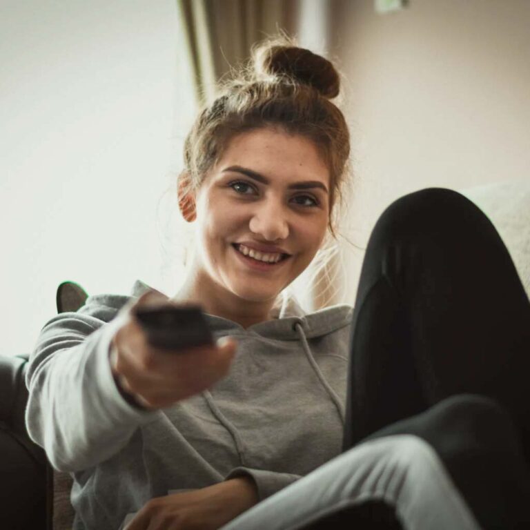 watching tv