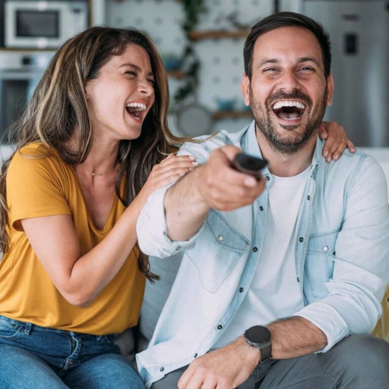 couple watching tv